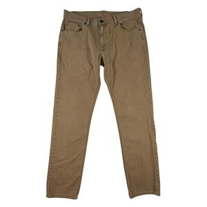Mott & Bow Mens 34x32 Slim Fit Jeans Brown Tan Stretch Denim Pants